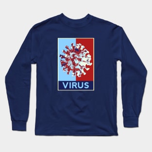 Virus Pop Art Design Long Sleeve T-Shirt